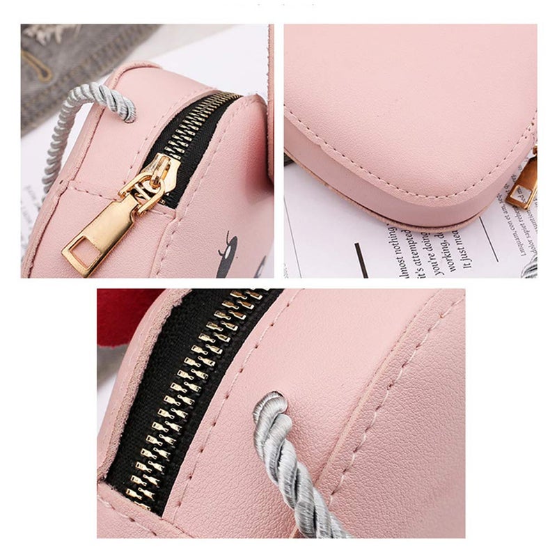 JienClound Little Cute Girls Purse Bunny Ear Shoulder Bag Messenger Bag Pink Rabbit Bag Girls Gifts - Image 2
